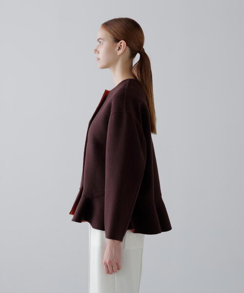 ◇Ca混2TONEリバージャケット（ノーカラージャケット）｜ADORE