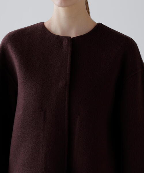 ◇Ca混2TONEリバージャケット（ノーカラージャケット）｜ADORE