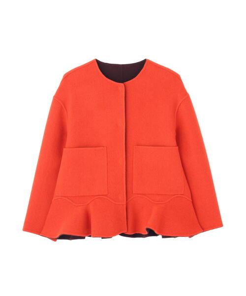 ◇Ca混2TONEリバージャケット（ノーカラージャケット）｜ADORE