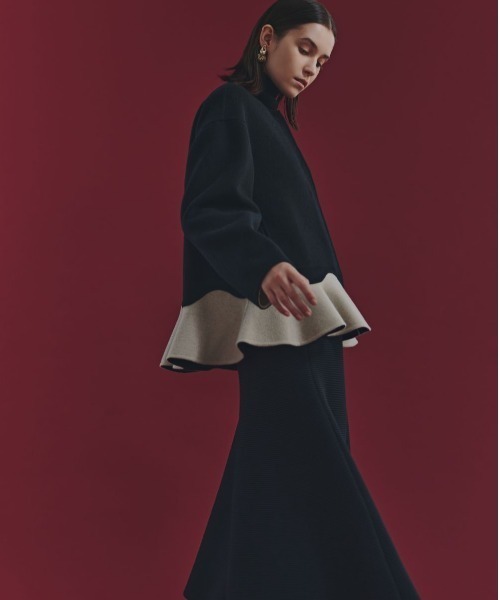 ◇Ca混2TONEリバージャケット（ノーカラージャケット）｜ADORE