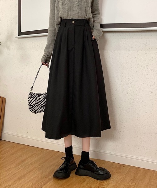 Ritzy(リッツィー)の「ミモレ丈 Aライン スカート(スカート・レディース・モカ/ベージュ/ブラック・M/L)」の16枚目の写真