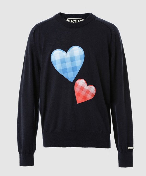 TSTS(ティーエスティーエス)の「HEART EMOJI PRINTED SWEATER(ニット/セーター・メンズ・ブラック/ホワイト/ネイビー・L)」の3枚目の写真