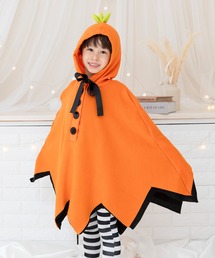 Brightlele（ブライトララ）の「「 キッズハロウィンポンチョ 」 ハロウィン 仮装 衣装 コスプレ キッズ かぼちゃ コウモリ おばけ（Tシャツ/カットソー・キッズ）」