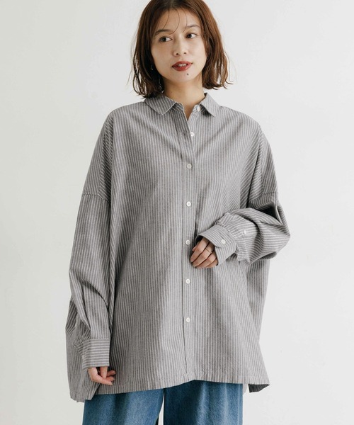 セール】ソフトオックスポンチョシャツ（シャツ/ブラウス）｜studio