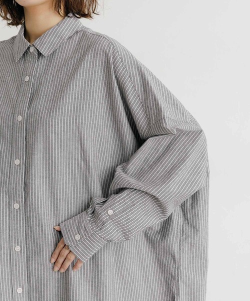 セール】ソフトオックスポンチョシャツ（シャツ/ブラウス）｜studio