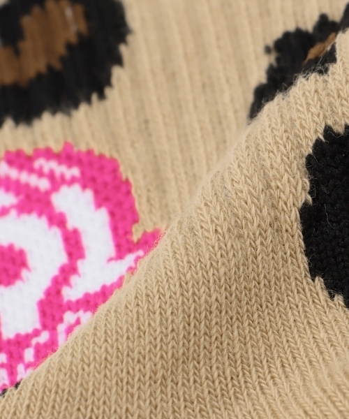 X-girl Stages(エックスガールステージス)の「MIXロゴリブクルーソックス(ソックス/靴下・キッズ・カラフル/オフホワイト/ブラック・17-19cm/19-21cm/15-17cm/13-15cm)」の7枚目の写真