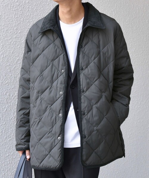 SHIPS any別注】TAION:〈手洗い可能〉ダイヤキルト ダウン ハーフ