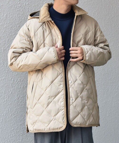 TAION(タイオン)の「【SHIPS any別注】TAION:〈手洗い可能〉ダイヤキルト ダウン ハーフコート 25AW◇(ダウンジャケット/コート・メンズ・ベージュ/ブラック/チャコールグレー・SMALL/MEDIUM/LARGE/X-LARGE)」の16枚目の写真