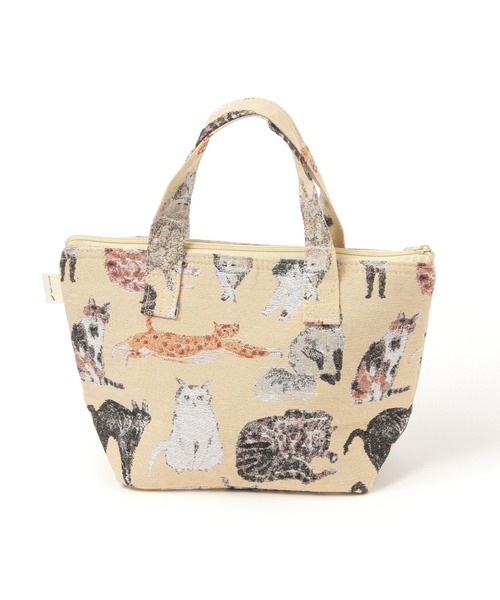 studio CLIP（スタディオクリップ）の「総柄ジャガードランチトート[うちの猫博]（ハンドバッグ・レディース・その他・FREE）」の4枚目の写真