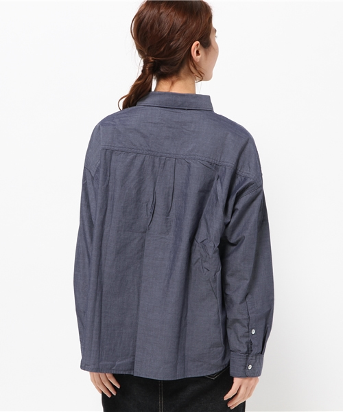 OUTLET（アウトレット）の「【Discoat】シャンブレーレギュラーSH（シャツ/ブラウス・レディース・ネイビー・LARGE/MEDIUM）」の4枚目の写真
