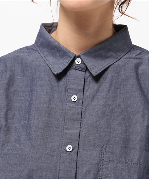 OUTLET（アウトレット）の「【Discoat】シャンブレーレギュラーSH（シャツ/ブラウス・レディース・ネイビー・LARGE/MEDIUM）」の5枚目の写真
