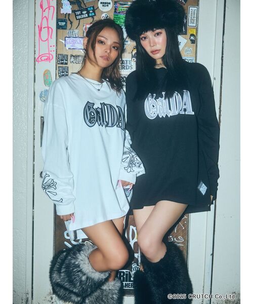 GYDA×GALFY original cross long Tシャツ（Tシャツ/カットソー