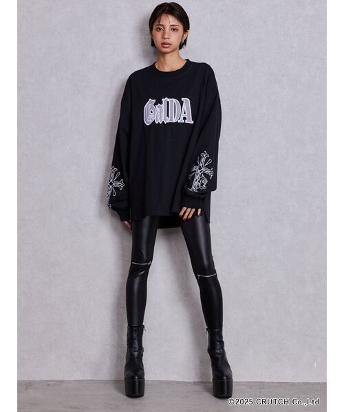 GYDA×GALFY original cross long Tシャツ（Tシャツ/カットソー