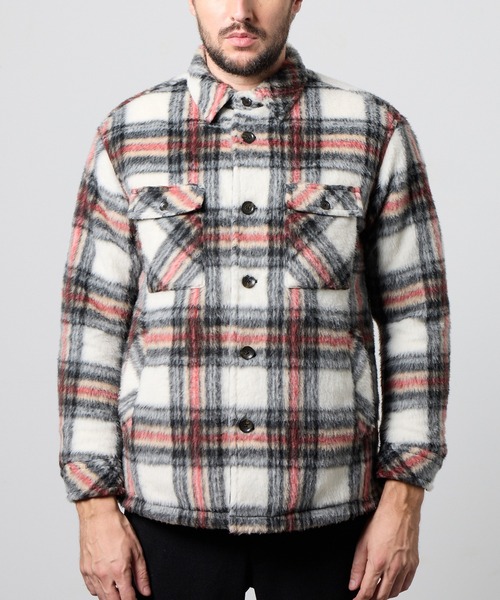 HIDEAWAYS NICOLE(ハイダウェイニコル)の「Wパッチポケット チェックブルゾン(その他アウター・メンズ・トリコロール/グレー系その他/ホワイト×ブラック/ブラック系その他・X-LARGE/LARGE/MEDIUM)」の5枚目の写真