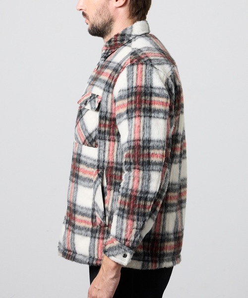 HIDEAWAYS NICOLE(ハイダウェイニコル)の「Wパッチポケット チェックブルゾン(その他アウター・メンズ・トリコロール/グレー系その他/ホワイト×ブラック/ブラック系その他・X-LARGE/LARGE/MEDIUM)」の6枚目の写真