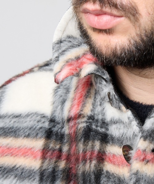 HIDEAWAYS NICOLE(ハイダウェイニコル)の「Wパッチポケット チェックブルゾン(その他アウター・メンズ・トリコロール/グレー系その他/ホワイト×ブラック/ブラック系その他・X-LARGE/LARGE/MEDIUM)」の10枚目の写真