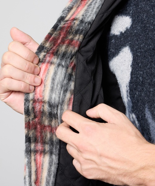 HIDEAWAYS NICOLE(ハイダウェイニコル)の「Wパッチポケット チェックブルゾン(その他アウター・メンズ・トリコロール/グレー系その他/ホワイト×ブラック/ブラック系その他・X-LARGE/LARGE/MEDIUM)」の15枚目の写真