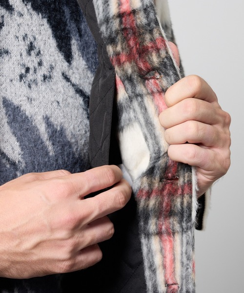 HIDEAWAYS NICOLE(ハイダウェイニコル)の「Wパッチポケット チェックブルゾン(その他アウター・メンズ・トリコロール/グレー系その他/ホワイト×ブラック/ブラック系その他・X-LARGE/LARGE/MEDIUM)」の16枚目の写真