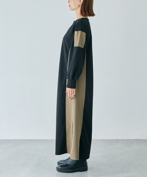 LAVEANGE（ラビアンジェ）の「配色ミリタリーワンピース（ワンピース