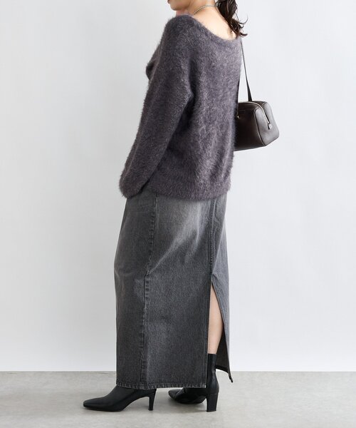 RIVE DROITE（リヴドロワ）の「【MONN.:.(モン)】タックコクーンマキシスカート（スカート・レディース・ブラック・38/36）」の11枚目の写真