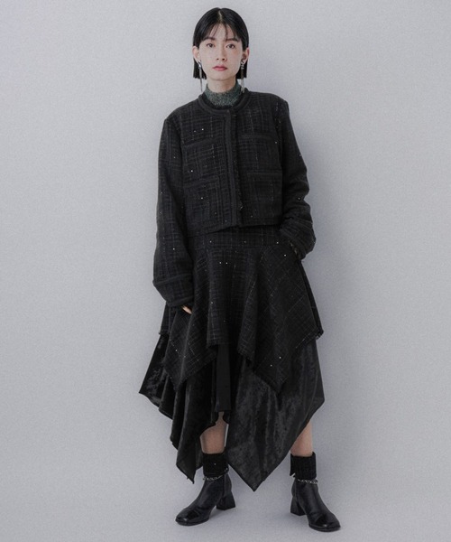 HARE（ハレ）の「ツイードキリカエブーツ(HARE)（ブーツ・レディース・ブラック・MEDIUM/LARGE）」の12枚目の写真