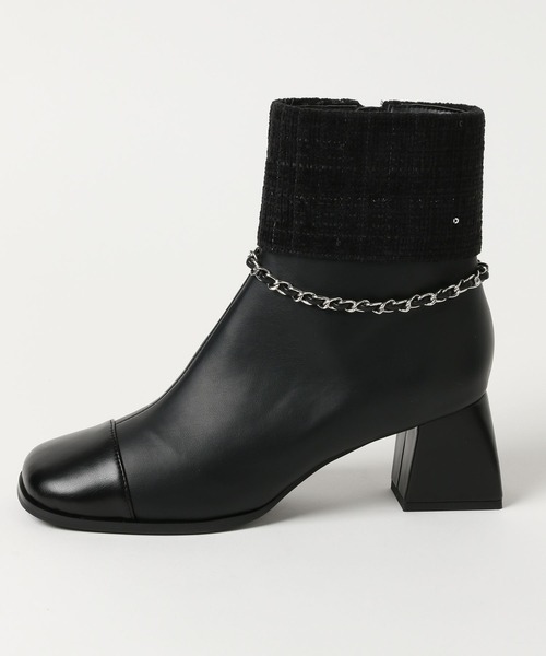 HARE（ハレ）の「ツイードキリカエブーツ(HARE)（ブーツ・レディース・ブラック・MEDIUM/LARGE）」の11枚目の写真