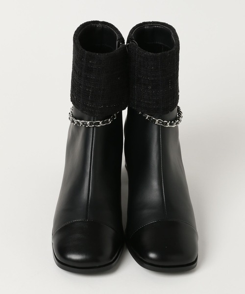 HARE（ハレ）の「ツイードキリカエブーツ(HARE)（ブーツ・レディース・ブラック・MEDIUM/LARGE）」の5枚目の写真
