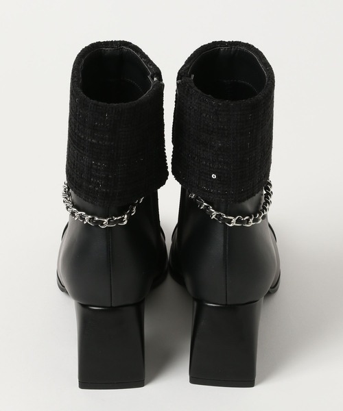 HARE（ハレ）の「ツイードキリカエブーツ(HARE)（ブーツ・レディース・ブラック・MEDIUM/LARGE）」の3枚目の写真