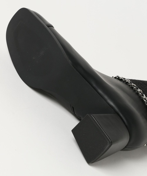 HARE（ハレ）の「ツイードキリカエブーツ(HARE)（ブーツ・レディース・ブラック・MEDIUM/LARGE）」の2枚目の写真