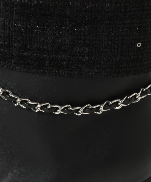 HARE（ハレ）の「ツイードキリカエブーツ(HARE)（ブーツ・レディース・ブラック・MEDIUM/LARGE）」の6枚目の写真