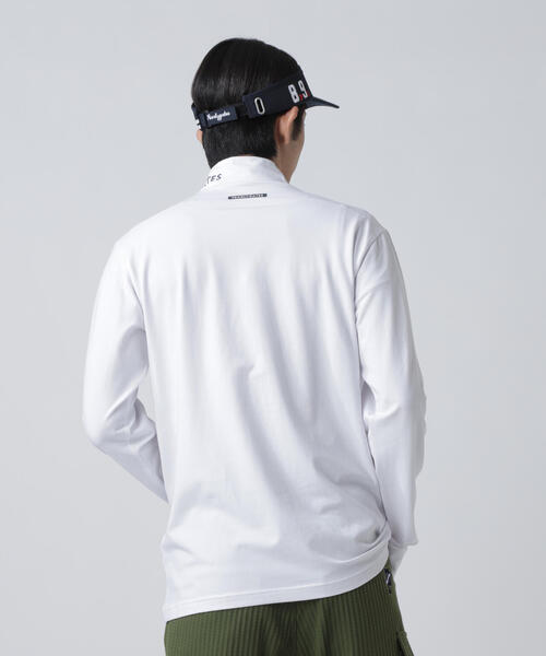 PEARLY GATES ベア天竺 ハイネックカットソー（GRAYボーダー／4