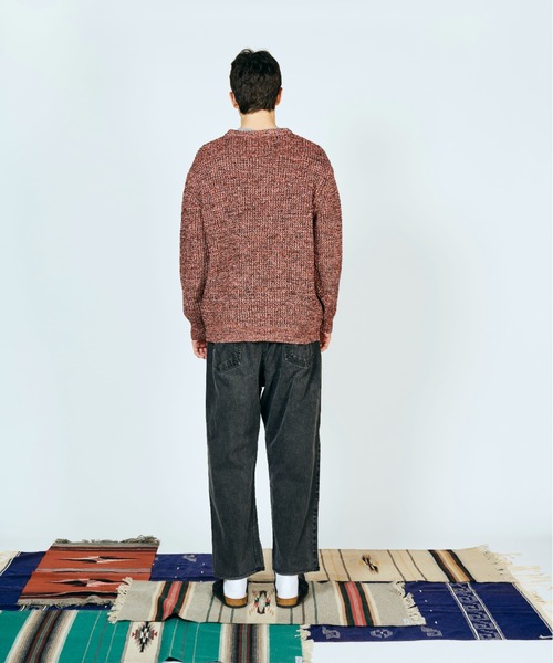 SUNNY  SPORTS（サニースポーツ）の「SUNNY SPORTS サニースポーツ / WAFFLE MIX CREW SWEATER（ニット/セーター・メンズ・レッド/オレンジ/グレー・LARGE/MEDIUM）」の5枚目の写真