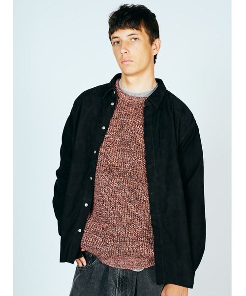 SUNNY  SPORTS（サニースポーツ）の「SUNNY SPORTS サニースポーツ / WAFFLE MIX CREW SWEATER（ニット/セーター・メンズ・レッド/オレンジ/グレー・LARGE/MEDIUM）」の7枚目の写真