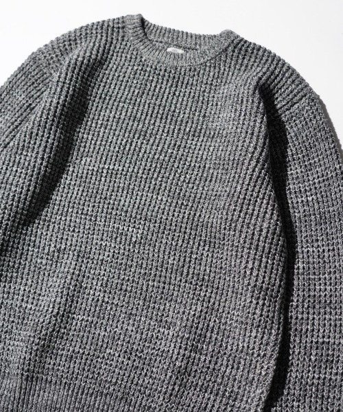 SUNNY  SPORTS（サニースポーツ）の「SUNNY SPORTS サニースポーツ / WAFFLE MIX CREW SWEATER（ニット/セーター・メンズ・レッド/オレンジ/グレー・LARGE/MEDIUM）」の16枚目の写真