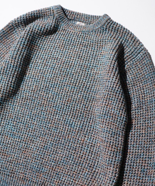 SUNNY  SPORTS（サニースポーツ）の「SUNNY SPORTS サニースポーツ / WAFFLE MIX CREW SWEATER（ニット/セーター・メンズ・レッド/オレンジ/グレー・LARGE/MEDIUM）」の22枚目の写真