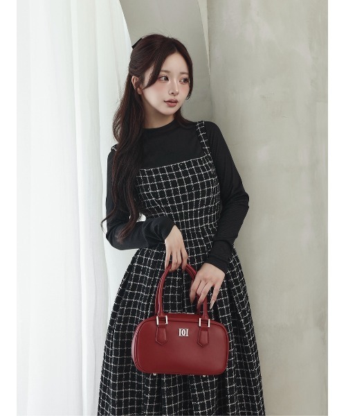 ツイードボリュームミディワンピース（ワンピース）｜Darich