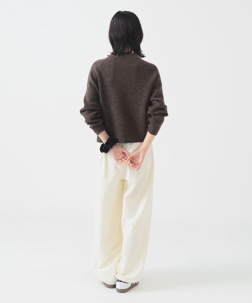 B:MING by BEAMS(ビーミングバイビームス)の「フロント フリル プルオーバー ニット (手洗い可)(ニット/セーター・レディース・ブラウン/ネイビー・ONE SIZE)」の5枚目の写真