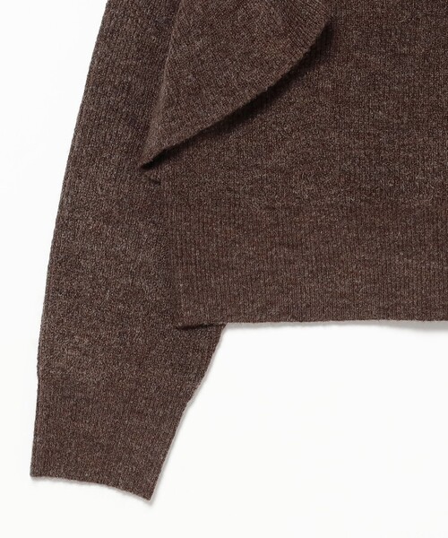 B:MING by BEAMS(ビーミングバイビームス)の「フロント フリル プルオーバー ニット (手洗い可)(ニット/セーター・レディース・ブラウン/ネイビー・ONE SIZE)」の9枚目の写真