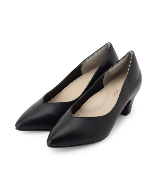 SHOO・LA・RUE(シューラルー)の「【セレモニー】5cmヒールパンプス(パンプス・レディース・ブラック/アイボリー・35/45)」の4枚目の写真