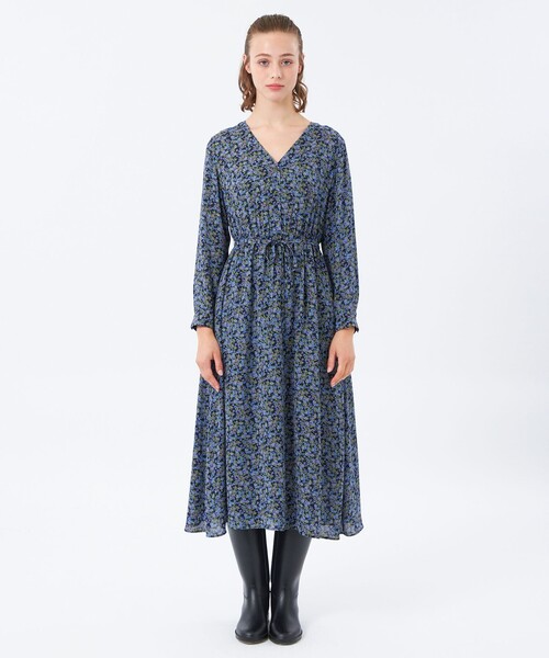 MACKINTOSH PHILOSOPHY(マッキントッシュ フィロソフィー)の「リトルフラワープリントワンピース(ワンピース・レディース・イエロー系その他3/ダークネイビー・36/38)」の5枚目の写真