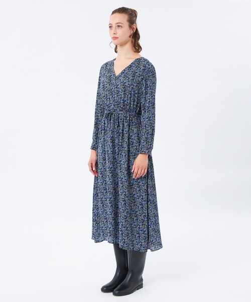 MACKINTOSH PHILOSOPHY(マッキントッシュ フィロソフィー)の「リトルフラワープリントワンピース(ワンピース・レディース・イエロー系その他3/ダークネイビー・36/38)」の6枚目の写真