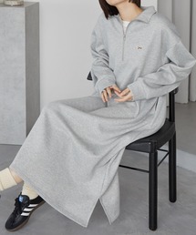 PENNEYS（ぺニーズ）の「PENNEYS/ペニーズ 別注 THE FOX ロゴ ワンポイント刺繍 ハーフジップ裏起毛スウェットワンピース（ワンピース）」