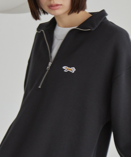 MONO-MART(モノマート)の「PENNEYS/ペニーズ 別注 THE FOX ロゴ ワンポイント刺繍 ハーフジップ裏起毛スウェットワンピース(ワンピース・レディース・ネイビー/スミクロ/杢グレー/ブラウン/オートミール・L/M)」の21枚目の写真