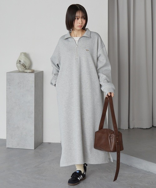 PENNEYS/ペニーズ 別注 THE FOX ロゴ ワンポイント刺繍 ハーフジップ裏