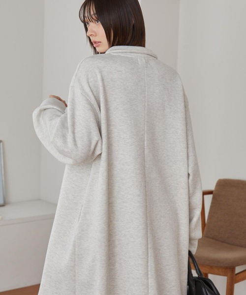 MONO-MART(モノマート)の「PENNEYS/ペニーズ 別注 THE FOX ロゴ ワンポイント刺繍 ハーフジップ裏起毛スウェットワンピース(ワンピース・レディース・ネイビー/スミクロ/杢グレー/ブラウン/オートミール・L/M)」の6枚目の写真