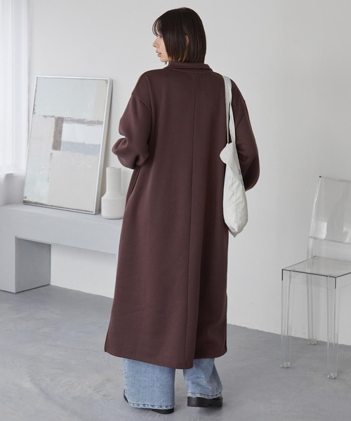 MONO-MART(モノマート)の「PENNEYS/ペニーズ 別注 THE FOX ロゴ ワンポイント刺繍 ハーフジップ裏起毛スウェットワンピース(ワンピース・レディース・ネイビー/スミクロ/杢グレー/ブラウン/オートミール・L/M)」の19枚目の写真