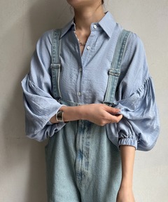 フリルトリム シャンブレー トップス（シャツ/ブラウス）｜POLO