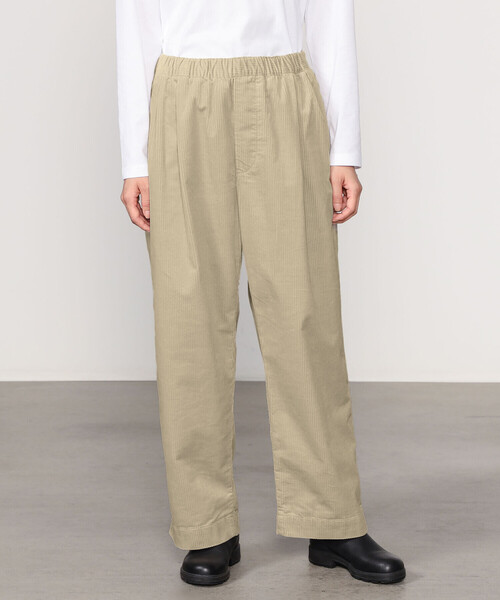 DANTON(ダントン)の「DANTON | コーデュロイ イージークロップドパンツ WOMEN(その他パンツ・レディース・ダークブラウン/アイボリー・38)」の3枚目の写真