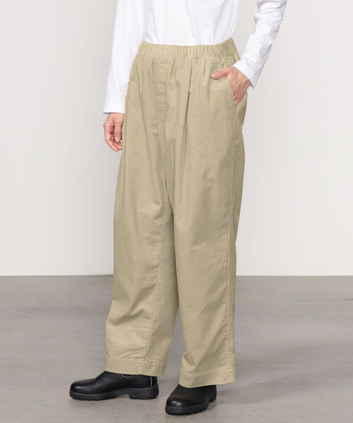 DANTON(ダントン)の「DANTON | コーデュロイ イージークロップドパンツ WOMEN(その他パンツ・レディース・ダークブラウン/アイボリー・38)」の1枚目の写真