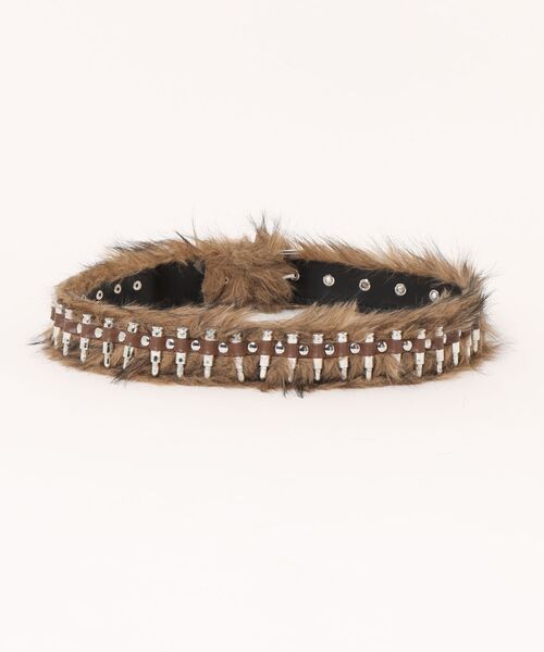 フェイクファーベルト/弾丸モチーフ/グランジ/Y2K/ユニセックス